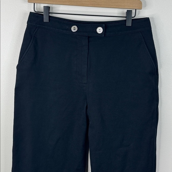 St. John Sport Ponte Nautical Trouser Black Size 8 Classic Ankle Crop Pant - Picture 2 of 8